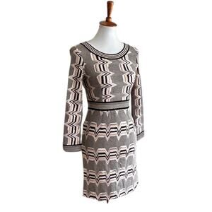Missoni Chevron Knit Dress – Fall 2017 – 3/4 Sleeve – IT 38